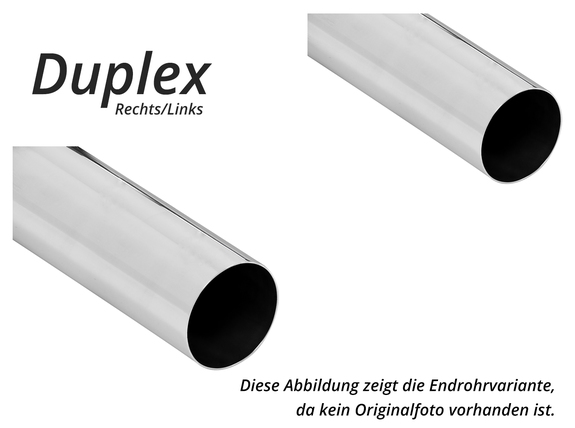 Fox Edelstahl Duplex Sportauspuff-Komplettanlage ab Kat Peugeot 206 RC 1x76mm rund scharf gerade: PE021095-007ANL