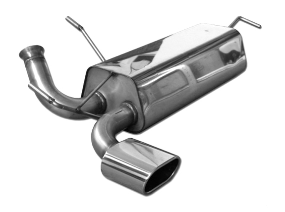 Fox Edelstahl Sportauspuff Peugeot 206 RC 135x80mm flachoval eingerollt abgeschrägt: PE021087-583