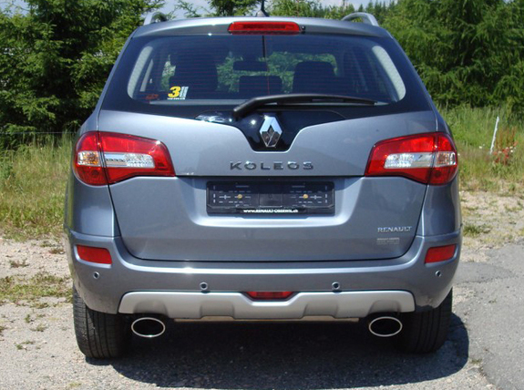 Fox Edelstahl Duplex Sportauspuff Renault Koleos 4x4 2.5l 140x90mm oval eingerollt abgeschrägt mit Absorber: RE170005-371