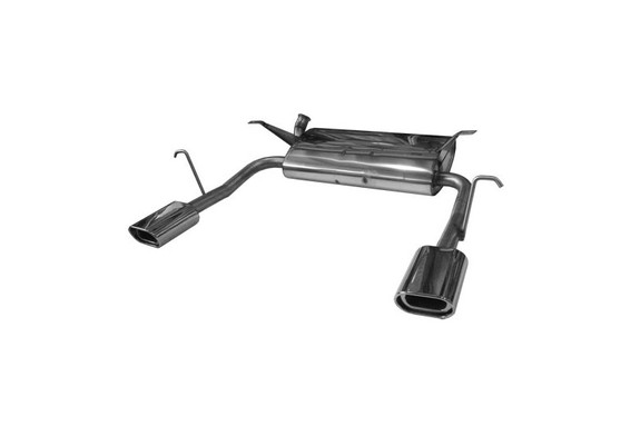 Fox Edelstahl Duplex Sportauspuff Renault Laguna 2 Typ K74 Grandtour 135x80mm flachoval eingerollt abgeschrägt mit Absorber: RE151064-593