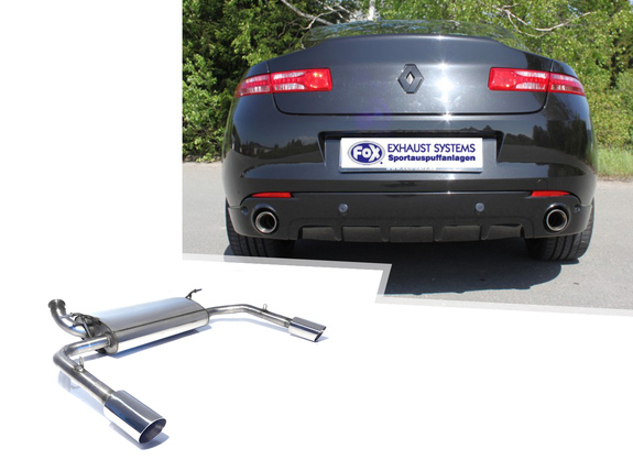 Fox Edelstahl Duplex Sportauspuff Renault Laguna 3 Coupe je 90mm rund doppelwandig abgeschrägt: RE152023-291