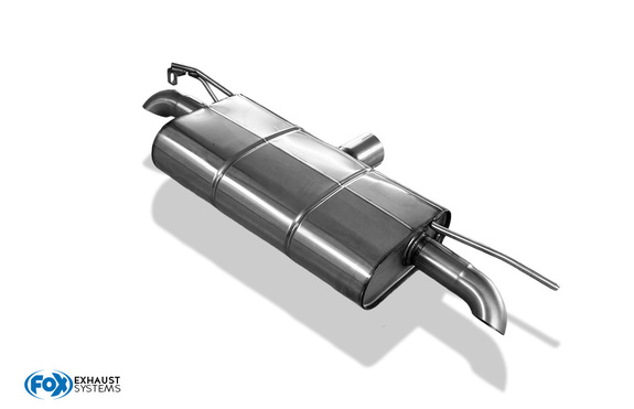 FOX Edelstahl Duplex Sportauspuff Skoda Karoq 1.5l TSI je 1x Dieseloptik nach unten gebogen: SK130015-TLP