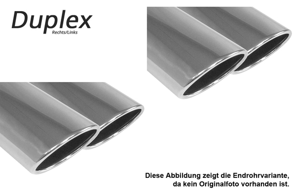 FOX Edelstahl Duplex Sportauspuff Skoda Kodiaq 4x4 Benzin je 2x88x74mm oval eingerollt abgeschrägt: SK120005-344