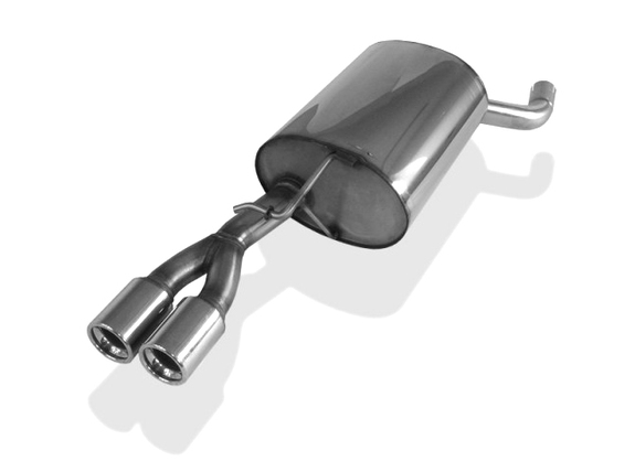 Fox Edelstahl Sportauspuff Skoda Octavia 1U 1.8T 4x4 2x76mm rund eingerollt gerade mit Absorber: SK060012-068