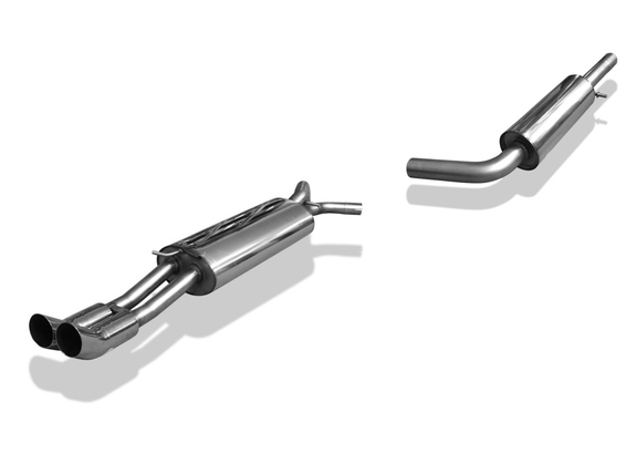 Fox Edelstahl Sportauspuff-Komplettanlage ab Kat Skoda Octavia 1U 2x76mm DTM rund scharf gerade: SK060002-166ANL