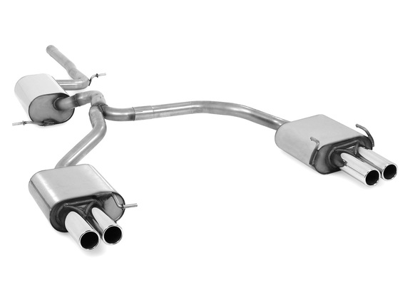 Fox Edelstahl Duplex Sportauspuff-Komplettanlage ab Kat Skoda Octavia 1Z 2x70mm rund eingerollt gerade: SK061003-046ANL