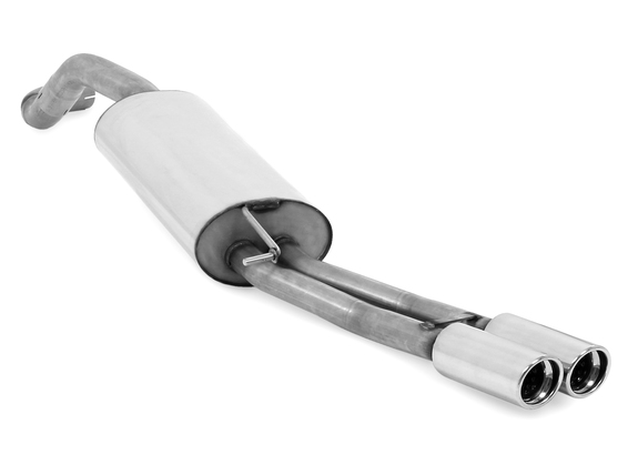 Fox Edelstahl Sportauspuff Skoda Octavia RS 1U 2x80mm rund eingerollt abgeschrägt mit Absorber: SK060032-150