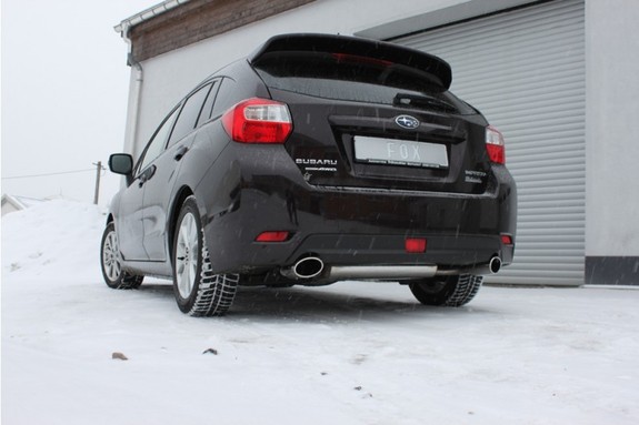 Fox Edelstahl Duplex Sportauspuff Subaru Impreza GP je 115x85mm Porsche-Design oval eingerollt seitlich abgeschrägt: SU043003-461