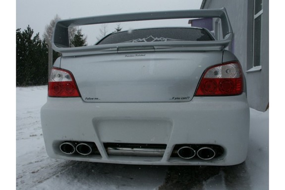 Fox Edelstahl Duplex Sportauspuff-Komplettanlage ab Kat Subaru Impreza WRX inkl. STI GD u. GG 2x115x85mm oval eingerollt abgeschrägt: SU041016-348ANL