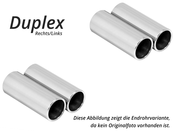 FOX Edelstahl Duplex Sportauspuffanlage ab Kat Subaru WRX STI Stufenheck ab 2014 je 2x90mm rund eingerollt: SU044014-052ANL