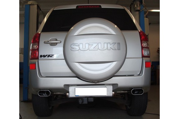 Fox Edelstahl Duplex Sportauspuff Suzuki Grand Vitara JT 5-Tür je 160x80mm flachoval eingerollt abgeschrägt: SZ032005-587