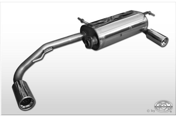 Fox Edelstahl Duplex Sportauspuff Suzuki Jimny Bj. 1998-2005 1x80mm rund eingerollt gerade mit Absorber: SZ080051-069
