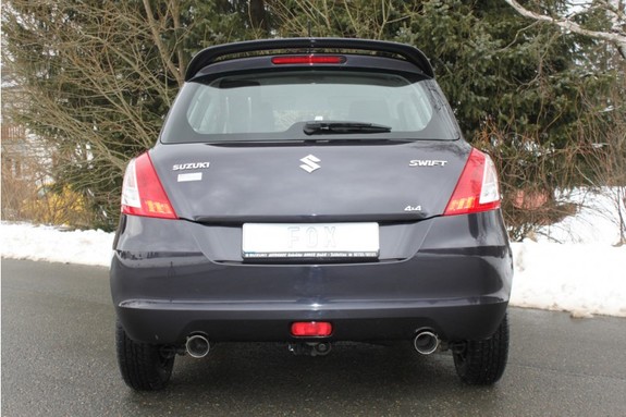 Fox Edelstahl Duplex Sportauspuff-Komplettanlage ab Kat Suzuki Swift 4 Typ FZ NZ 1.2l 4x4 ab 2010 je 90mm rund doppelwandig abgeschrägt: SZ012113-291ANL