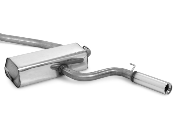 Fox Edelstahl Racing-Komplettanlage ab Kat. Toyota Celica T23 Bj.99-05 1x90mm rund eingerollt gerade mit Absorber: TO032001-071ANLR