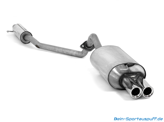 FOX Edelstahl Sportauspuffanlage ab Kat Toyota Corolla E12 1.8 TS Compressor 2x80mm rund eingerollt