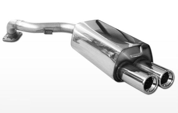 Fox Edelstahl Sportauspuff Toyota Corolla Verso R1 2.2D 2x80mm rund eingerollt gerade mit Absorber: TO013002-070