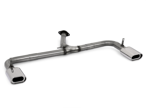Fox Edelstahl Duplex Endrohrgeweih Toyota RAV 4 III 2.2l Diesel 135x80mm flachoval eingerollt abgeschrägt mit Absorber: TO112003-593#2