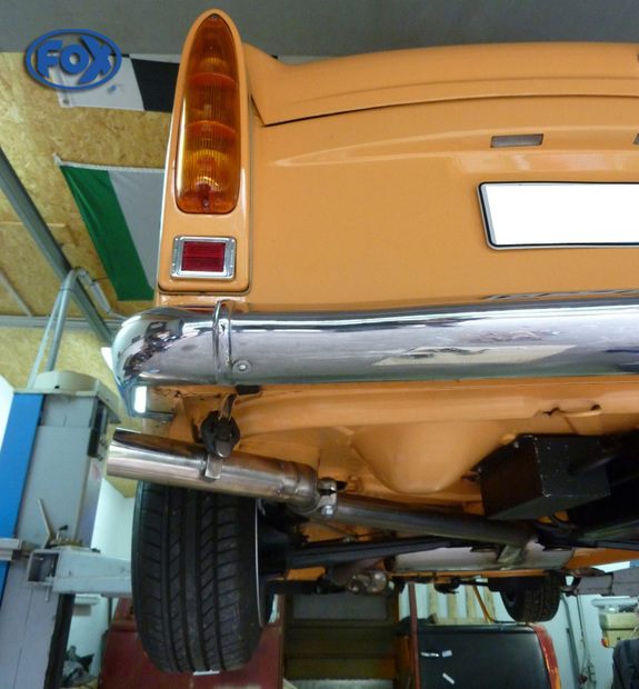 Fox Edelstahl Sportauspuff Trabant 1.1l Limousine u. Kombi 1x55mm rund scharf gerade
