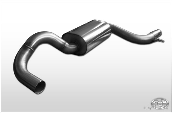 Fox Edelstahl Mittelschalldämpfer VW Beetle inkl. Cabrio (Mod. mit Starrachse) Typ 5C Diesel: VW101010-MSD#2