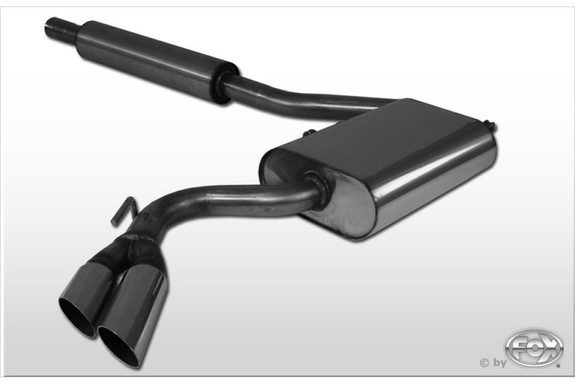 Fox Edelstahl Sidepipe-Kompletttanlage ab VSD VW Corrado G60 2x70mm rund scharf gerade