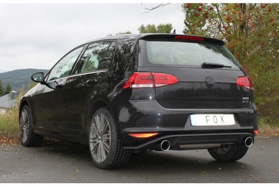 Fox Edelstahl Duplex Racing-Komplettanlage ab Kat VW Golf 7 1.2l 1.4l TSI 1.6l TDI in GTI-Optik je 100mm rund eingerollt abgeschrägt: VW056055-133ANLR Fox Edelstahl Duplex Racing-Komplettanlage ab Kat VW Golf 7 1.2l 1.4l TSI 1.6l TDI in GTI-Optik je 100mm rund eingerollt abgeschrägt: VW056055-133ANLR