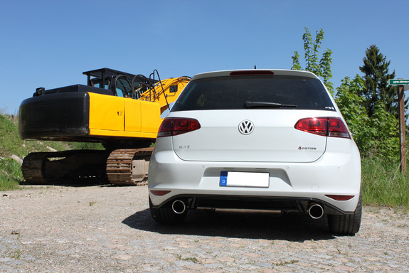 Fox Edelstahl Duplex Sportauspuff VW Golf 7 2.0l TDI 4Motion je 100mm rund eingerollt abgeschrägt: VW056085-133 Fox Edelstahl Duplex Sportauspuff VW Golf 7 2.0l TDI 4Motion je 100mm rund eingerollt abgeschrägt: VW056085-133