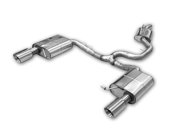 FOX Edelstahl Duplex Sportauspuff-Komplettanlage ab Kat VW Passat 3C 3.2l 4motion je 100mm rund doppelwandig abgeschrägt: VW024103-293ANL