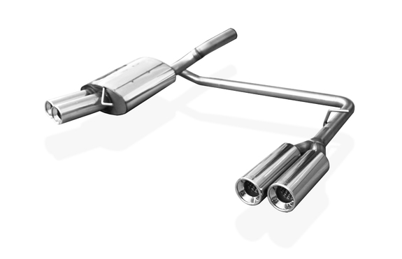 Fox Edelstahl Duplex Sportauspuff VW Passat 3C inkl. CC 2.0 TDI 2x90mm rund eingerollt gerade mit Absorber: VW024044-072
