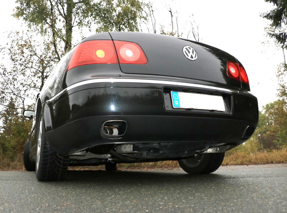 FOX Edelstahl Duplex Sportauspuff inkl. X-Pipe VW Phaeton 3D für originalen Endrohrausgang: VW230003-TLP