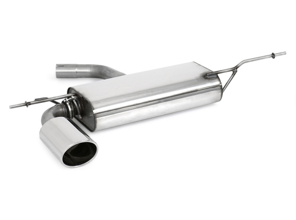 Fox Edelstahl Sportauspuff VW Scirocco 3 1.4l 2.0TDI 129x106mm oval eingerollt abgeschrägt ohne Absorber: VW033087-349