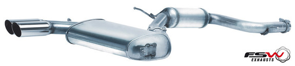 FSW Komplettanlage ab Kat. Seat Leon 1P 2x76mm rund abgeschrägt: 79600520076ANL1