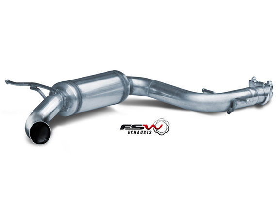 FSW RacingLine Edelstahl Vorschalldämpfer VW Golf 5 GTI 2x76mm rund abgeschrägt
