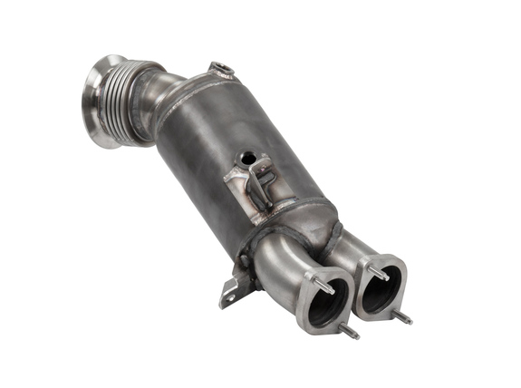 HJS Edelstahl Ø76mm Downpipe mit Kat BMW 1er 135i Coupe E82 und Cabrio E88 (Euro 5 Modelle)