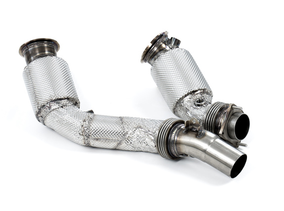 HJS Edelstahl Ø80mm Downpipe mit Kat BMW M4 F82 F83 inkl. Competition, GTS u. CS