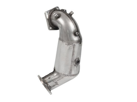 HJS Edelstahl Ø89mm auf Ø70mm Downpipe mit Sport-Kat Hyundai I30N Performance