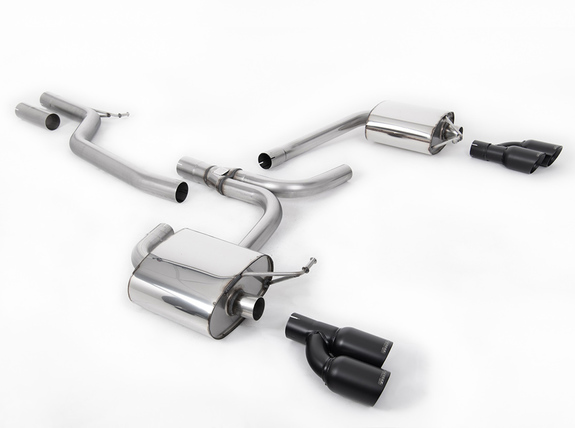 Milltek Edelstahl Duplex Racing-Komplettanlage ab Kat Audi A4 B8 3.0l TDI quattro je 2x80mm rund doppelwandig abgeschrägt in schwarz: SSXAU662#1 Milltek Edelstahl Duplex Racing-Komplettanlage ab Kat Audi A4 B8 3.0l TDI quattro je 2x80mm rund doppelwandig abgeschrägt in schwarz: SSXAU662#1