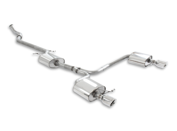 Milltek Edelstahl Duplex Sportauspuff-Komplettanlage ab Kat Audi A4 B8 2.0l TFSI inkl. quattro (Mod. mit Automatik-Getriebe) je 100mm rund doppelwandig abgeschrägt: SSXAU302#1