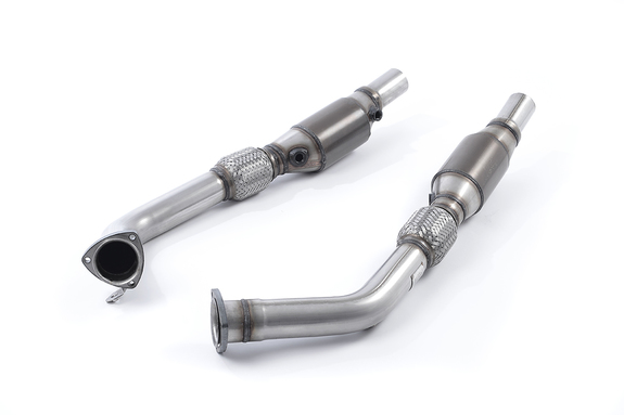 Milltek Edelstahl Downpipe mit 200-Zeller Renn-Kats Audi RS4 B7: SSXAU115