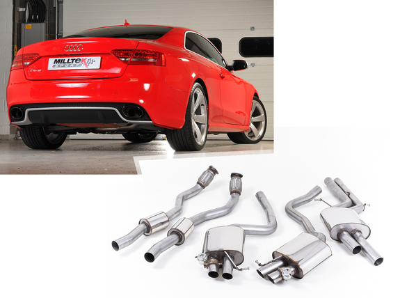 Milltek Edelstahl Duplex Sportauspuff-Komplettanlage ab Kat Audi RS5 B8