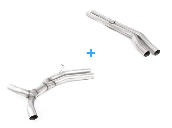 Milltek Edelstahl Vor- und Mittelschalldämpfer-Ersatzrohr Audi RS5 B9: MSAU726REP+MSAU727REP2
