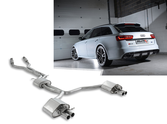 Milltek Edelstahl Duplex Sportauspuff-Komplettanlage ab Kat Audi RS6 C7 Typ 4G: SSXAU364#1