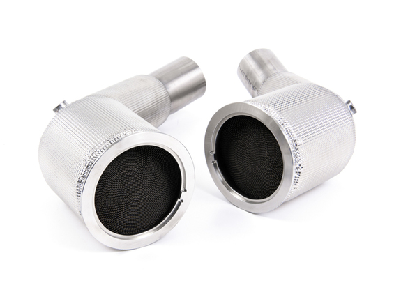 Milltek Edelstahl Downpipe mit 200-Zeller Sport-Kats und OPF-Ersatzrohr Audi RS7 C8 Typ 4K zur Montage an Milltek Anlage