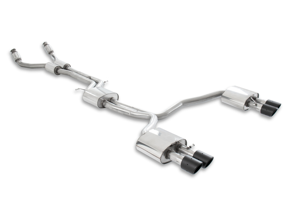 Milltek Edelstahl Duplex Sportauspuff-Komplettanlage ab Kat Audi S6 C7 Typ 4G je 2x 100mm rund eingerollt abgeschrägt aus Carbon: SSXAU561C#1