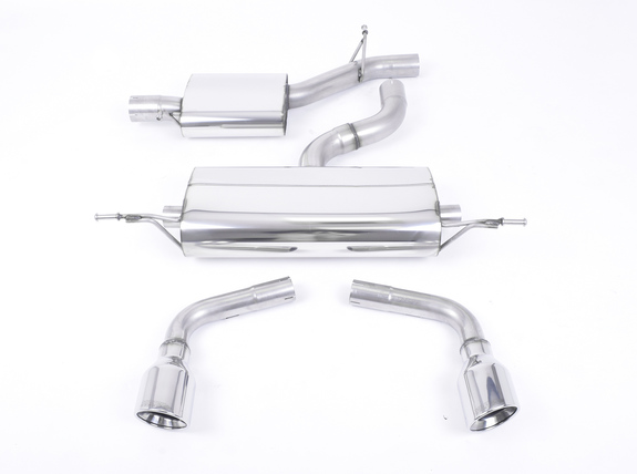 Milltek Edelstahl Duplex Sportauspuff-Komplettanlage ab Kat Audi TT 8J 3.2l V6 je 100mm rund eingerollt abgeschrägt: SSXAU146