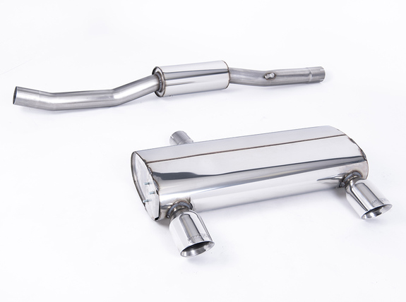 Milltek Edelstahl Duplex Ø70mm Sportauspuff-Komplettanlage ab Kat Audi TT Typ 8N quattro je 100mm rund doppelwandig abgeschrägt: SSXAU238