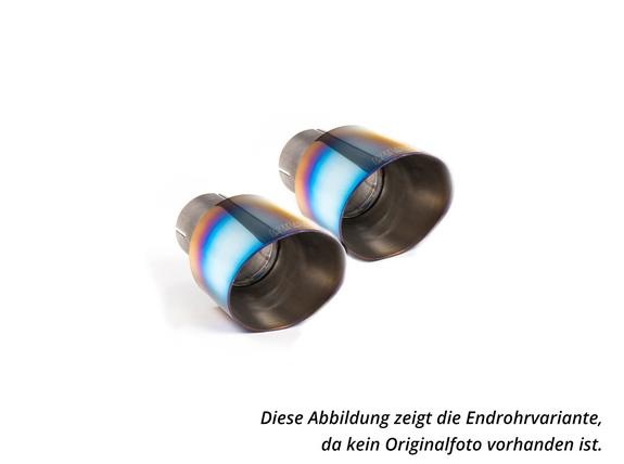Milltek Edelstahl Sportauspuff-Komplettanlage ab Kat Ford Fiesta ST Mk7 2x80mm rund doppelwandig abgeschrägt Titan burned: SSXFD197