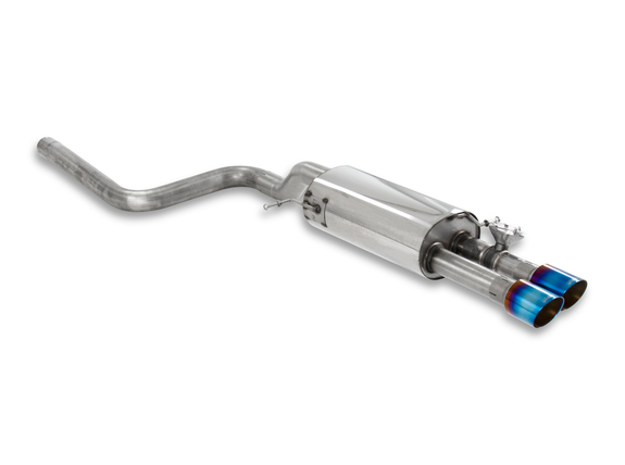 Milltek Edelstahl Sportauspuff-Komplettanlage ab OPF Ford Fiesta ST Mk8 (ab 09/2020) 2x90mm rund doppelwandig abgeschrägt Titan burned: SSXFD349