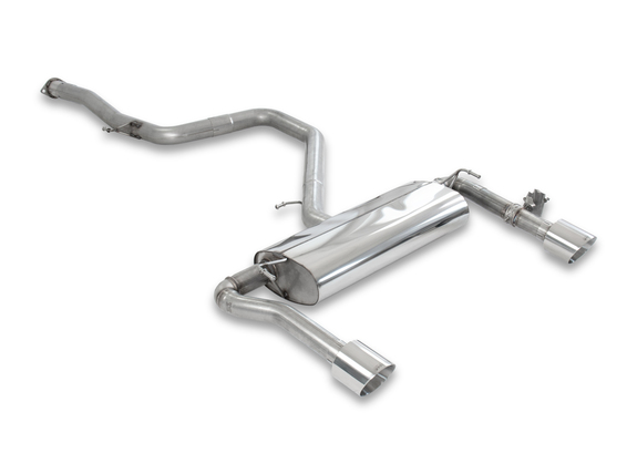 Milltek Edelstahl Duplex Sportauspuff-Komplettanlage ab OPF Hyundai i30 N Performance Fastback (Bj. 2019-2021) je 115mm rund doppelwandig abgeschrägt: SSXHY123