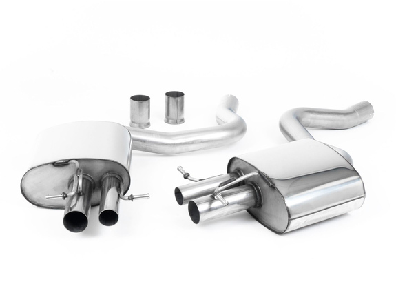 Milltek Edelstahl Duplex Sportauspuff Mercedes C-Klasse C63 inkl. C63S AMG W205 S205 für originalen Endrohrausgang (Mod. ohne Klappe): SSXMZ123