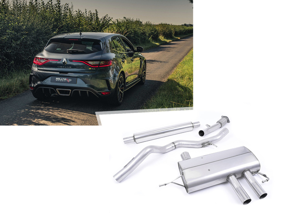 Milltek Edelstahl Sportauspuff-Komplettanlage ab OPF Renault Megane 4 R.S. Trophy TCe 300 für originalen Endrohrausgang: SSXRN423